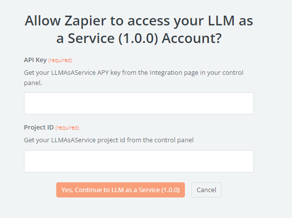 Zapier authentication